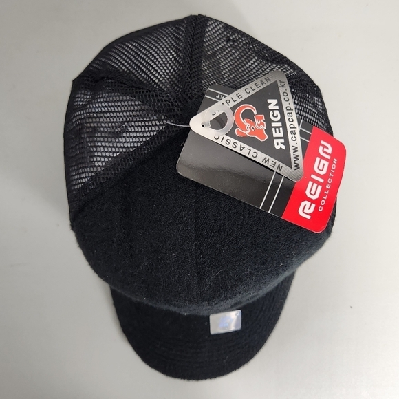 Reign Mens Black Terry Cloth Snapback Trucker Hat-NWT - Picture 3 of 12